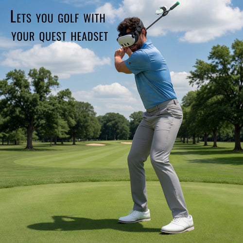 DriVR Elite - Adjustable VR Weighted Golf Club Handle Accessory - Compatible with Quest 2, 3/3s, and Pro