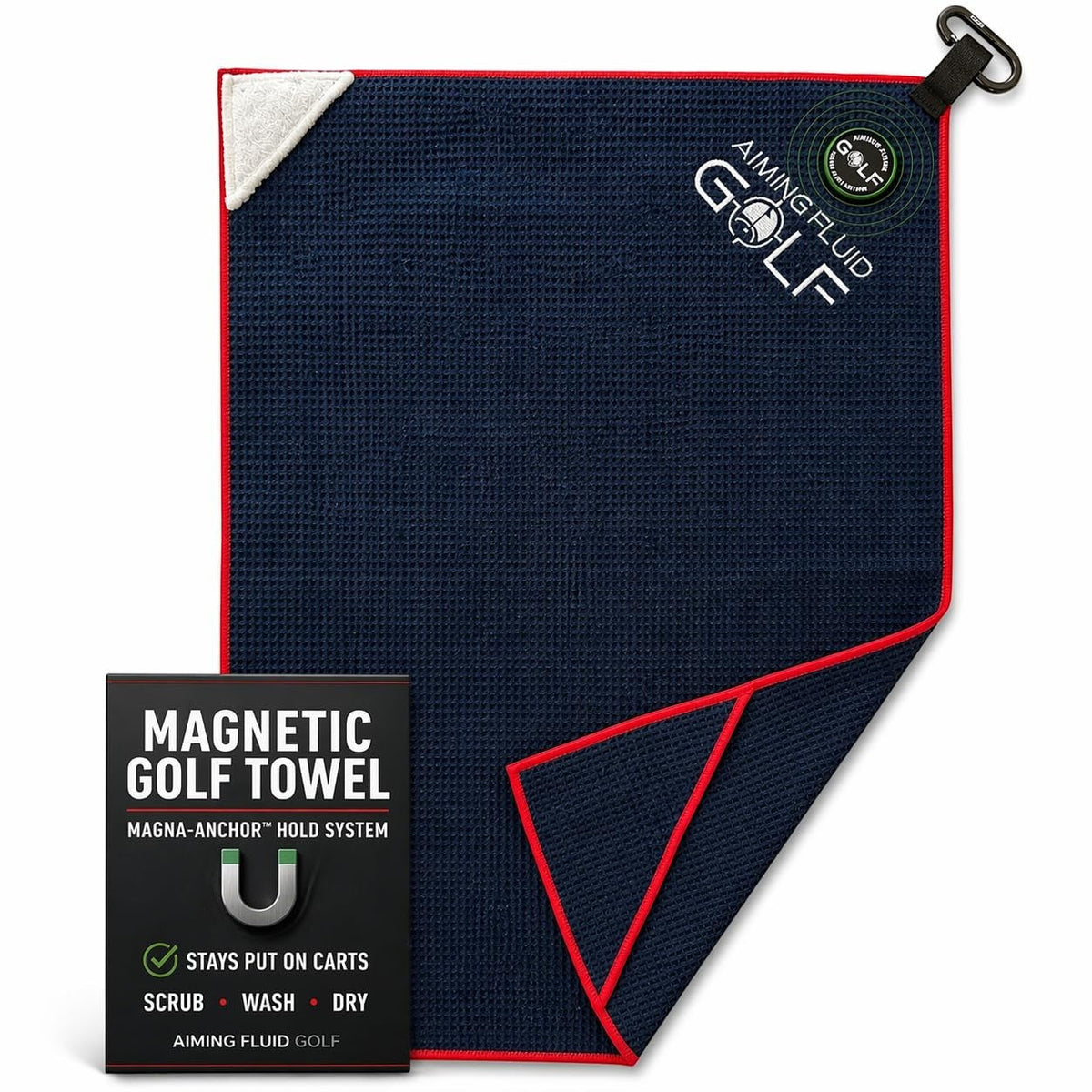 Magna-Anchor™ Magnetic Golf Towel – Stubby (16×24) – Magnetic Golf Towel at Golfgag